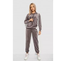 Спорт костюм женский велюровый, цвет мокко, 241R060