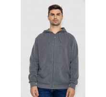 Кофта чоловіча на флісі з капюшоном, колір сірий, 244R2493