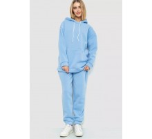 Спорт женский костюм на флисе, цвет голубой, 214R104