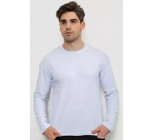 Лонгслив однотонный, цвет белый, 102R3308