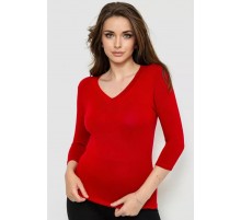 Лонгслив укороченный с рукавом 3/4, цвет бордовый, 186R509.
