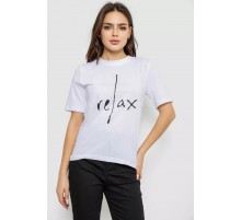 Женская футболка с принтом, цвет белый, 241R1836