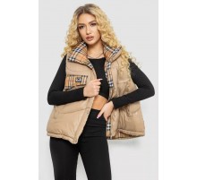 Жилетка женская демисезонная, цвет бежевый, 243R605
