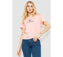 Женская футболка с принтом, цвет розовый, 221R3014