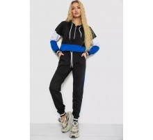 Женский спортивный костюм демисезонный, цвет черно-синий, 244R362