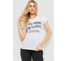 Женская футболка с принтом, цвет белый, 221R3006-1