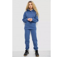 Женский спортивный костюм на флисе, цвет джинс, 102R7711