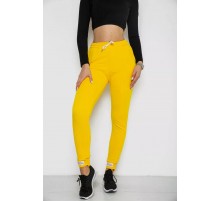 Спорт штаны женские демисезонные, цвет желтый, 226R025