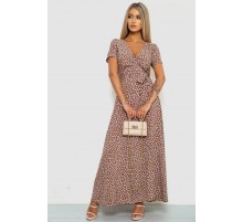 Сарафан у горох, колір коричнево-білий, 241R157-1