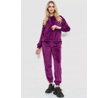 Спорт костюм женский велюровый, цвет фиолетовый, 177R022