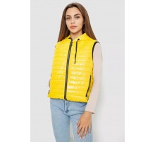 Жилетка женская дутая, цвет желтый, 102R380