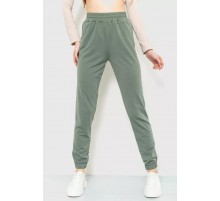 Спорт штаны женские двунитка, цвет оливковый, 102R292