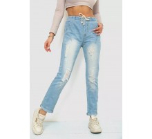 Джинсы женские на резинке, цвет голубой, 244R5006