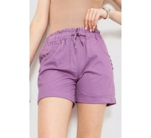 Шорты женские с манжетом, цвет светло-фиолетовый, 214R650.