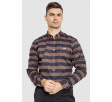 Сорочка чоловіча повсякденна, колір коричнево-синій, 247R408