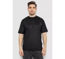 Футболка мужская однотонная, цвет черный, 247R3130