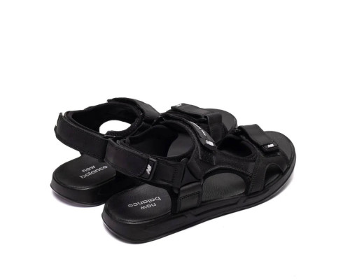 Кожаные сандалии New Balance цвет черный