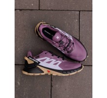 Демисезонные кроссовки Salomon мембрана Gore-Tex цвет коричневый, черный