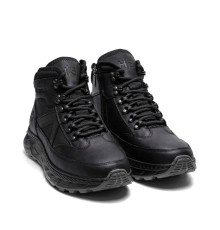 Зимние кожаные ботинки Hamma черные