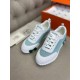 Кроссовки Hermes мужские зеленые с белым ob424-1