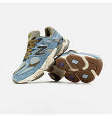 Демісезонні кросівки New Balance матеріал замша/текстиль колір блакитний