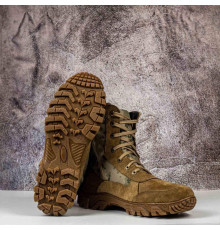 Тактичні берці зимові хутро з ступінатором без замочка койот / піксель