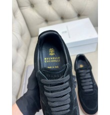 Кроссовки Brunello Cucinelli замшевые черные ob425-1