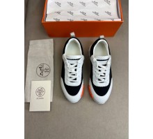 Кросівки Hermes чоловічі чорні з білим ob423-1