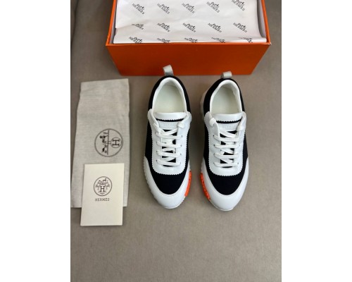Кросівки Hermes чоловічі чорні з білим ob423-1 Кросівки Hermes чоловічі чорні з білим ob423-1