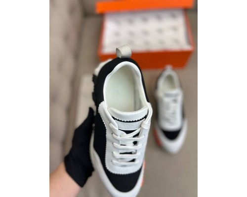 Кросівки Hermes чоловічі чорні з білим ob423-1 Кросівки Hermes чоловічі чорні з білим ob423-1