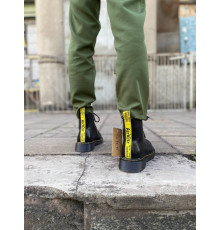 Жіночі черевики Мартінси на флісі чорні