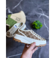 Кросівки жіночі Gucci Original GG Canvas Sneakers кавові