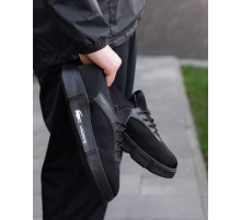 Кроссовки летние Lacoste сетка цвет: черный