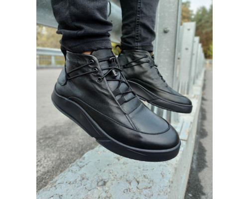 Зимние хайтопы Без Бренда быстрая шнуровка черный