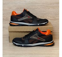 кросівки Reebok літні сітка колір чорний/ жовтогарячий/ темно синій