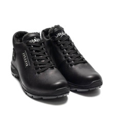 Зимові шкіряні черевики Jordan (чорні.)