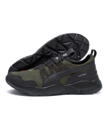 кросівки Puma олива чорні