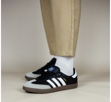 Женские кроссовки Adidas Samba black white
