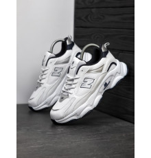 Кросівки New Balance  замш/шкіра/3D сітка колір білий, чорний