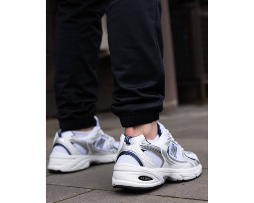 Кроссовки лето вставки сетка New Balance 530 цвет: белый/синий