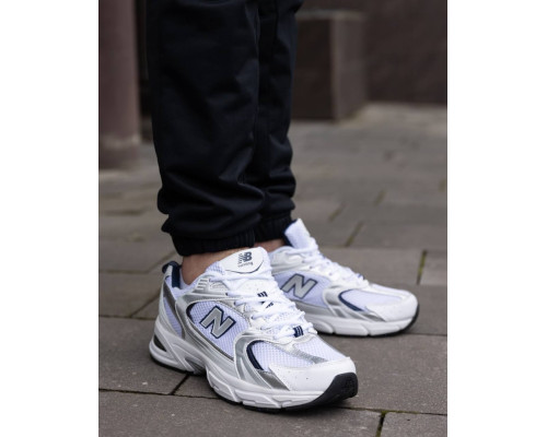 Кроссовки лето вставки сетка New Balance 530 цвет: белый/синий