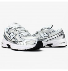 Кроссовки весна лето New Balance сетка белый/серебристый/черный
