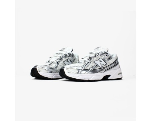 Кроссовки весна лето New Balance сетка белый/серебристый/черный Кроссовки весна лето New Balance сетка белый/серебристый/черный