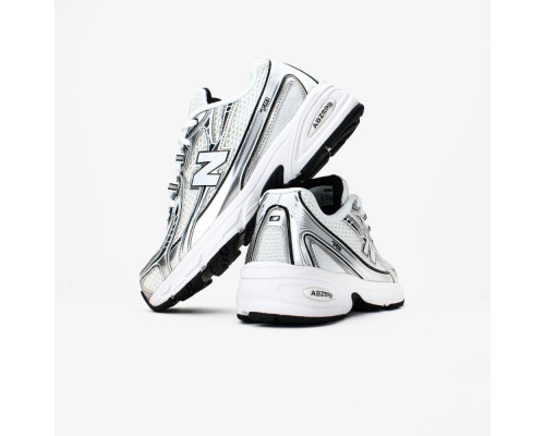 Кроссовки весна лето New Balance сетка белый/серебристый/черный Кроссовки весна лето New Balance сетка белый/серебристый/черный