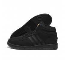 Зимові шкіряні черевики Adidas  чорні