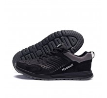 Демисезонные кожаные кроссовки Reebok черные