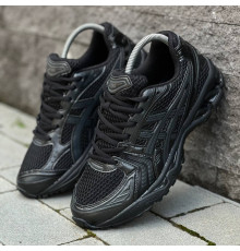 Демісезонні кросівки Asics текстиль/шкіра колір чорний