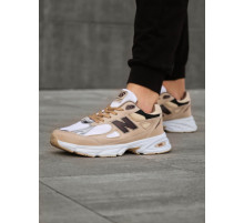 Летние кроссовки New Balance цвет бежевый/белый