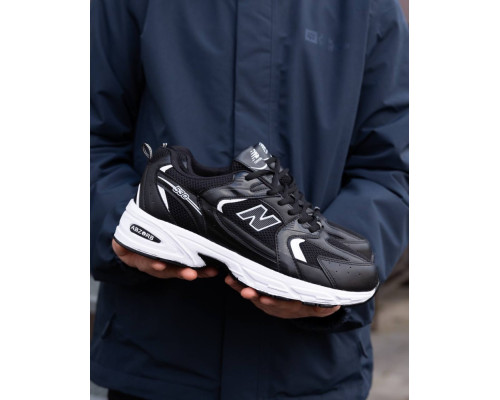 Кросівки літо вставки сітка New Balance 530 колір чорний