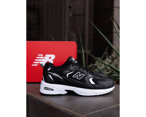 Кросівки літо вставки сітка New Balance 530 колір чорний